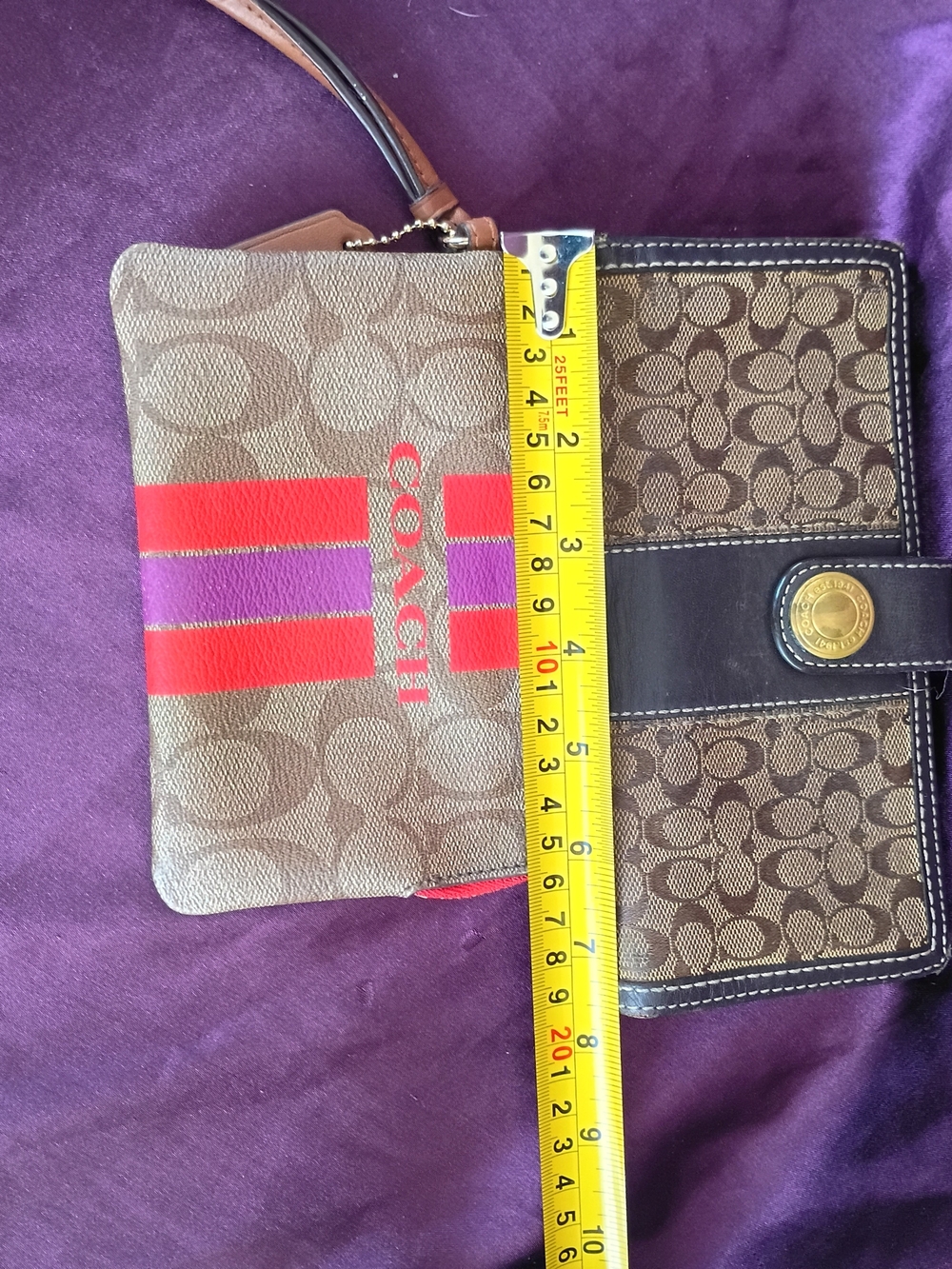 Coach Brown Signature Wallet and Wristlet - Picture 3 of 7